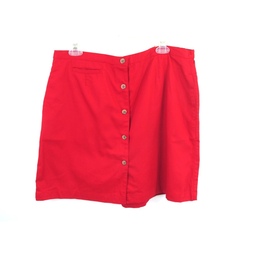 Cabin Creek Women 16 Red Button Front Skort Golf Tennis Outdoor Casual